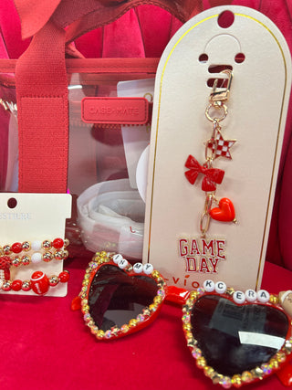 Clear Stadium Bag Varsity Red Bow
