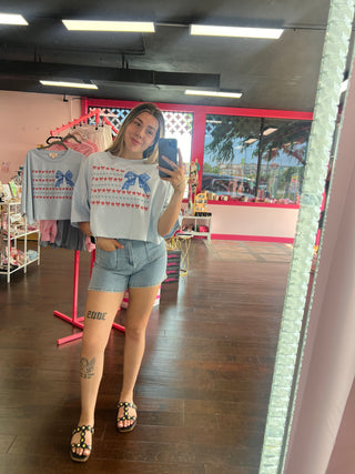 Hi-Rise Denim Shorts