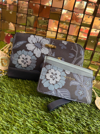 SP Slimcard Coinpurse Japonica Floral Navy