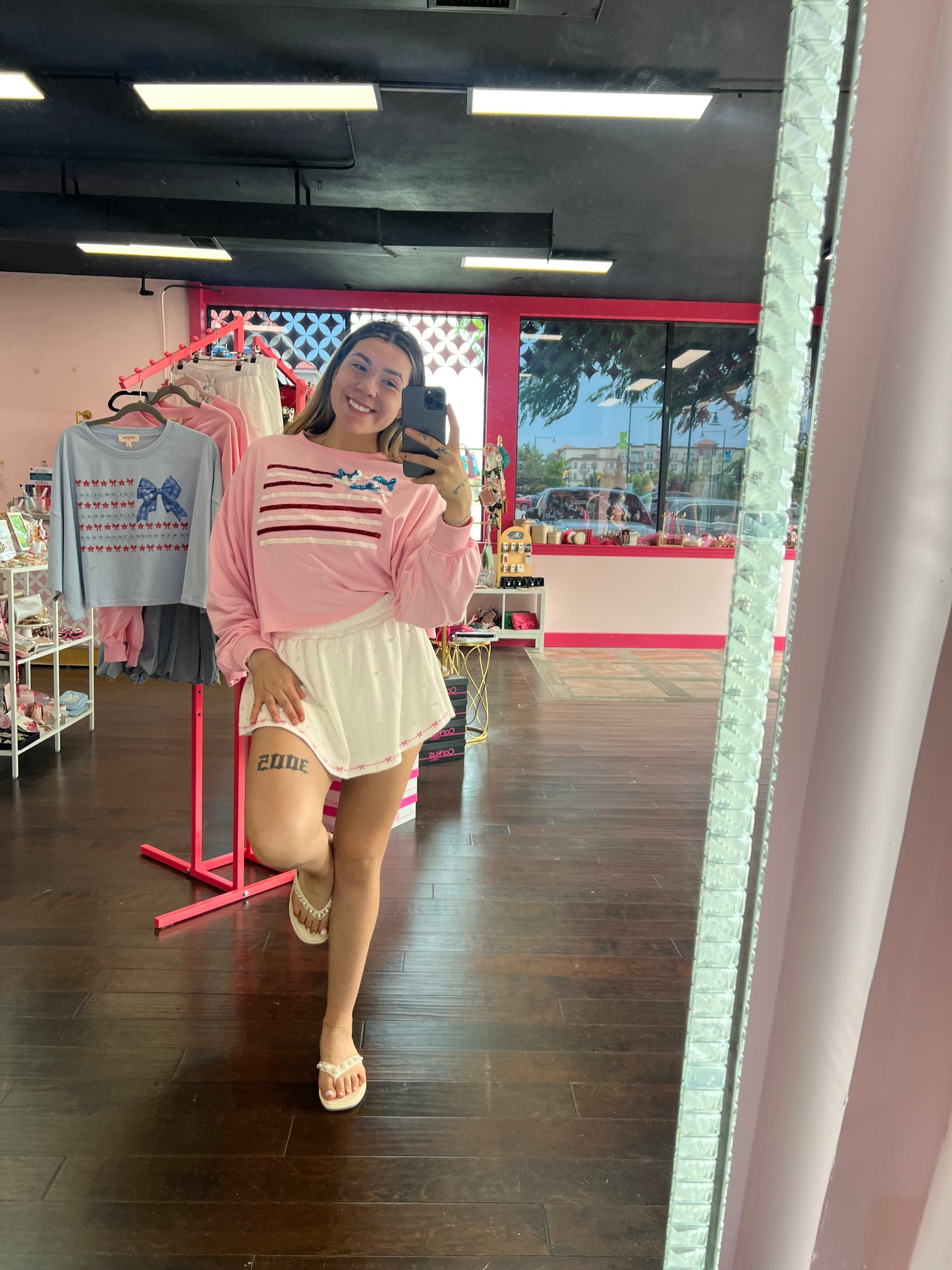 Pearl Bow Skort
