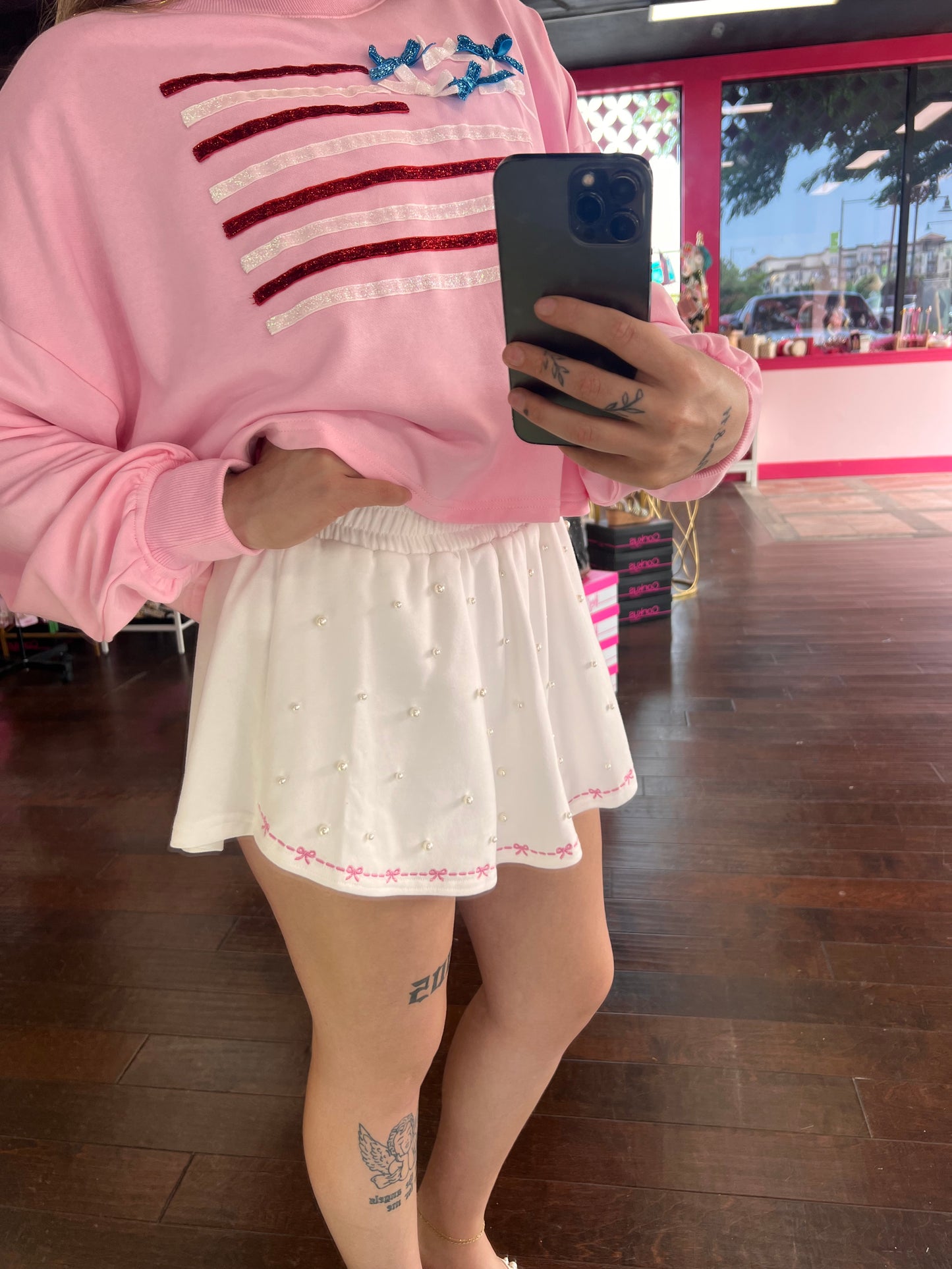 Pearl Bow Skort
