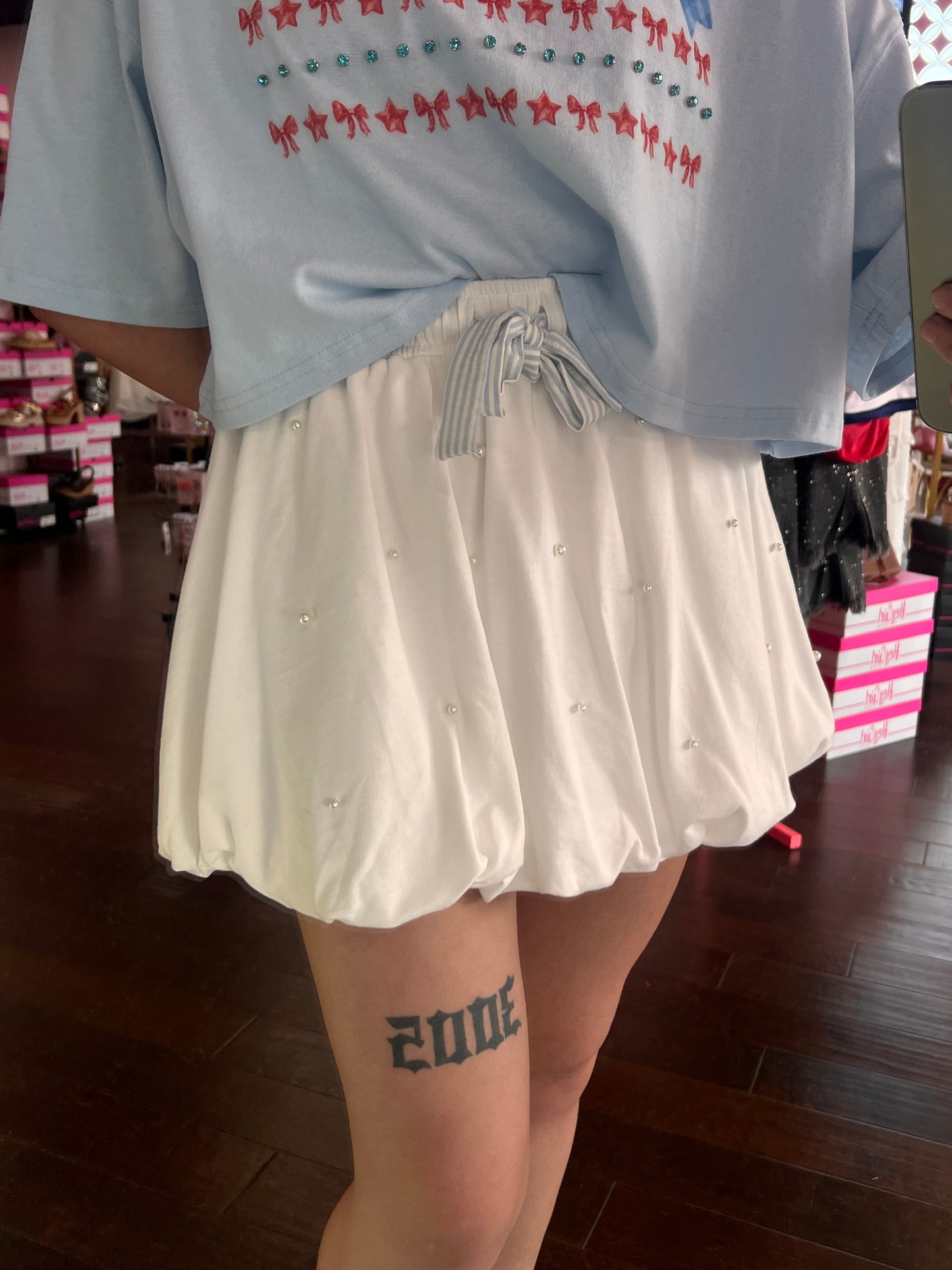 Costal Pearl Mini Skirt