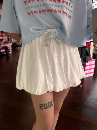 Costal Pearl Mini Skirt