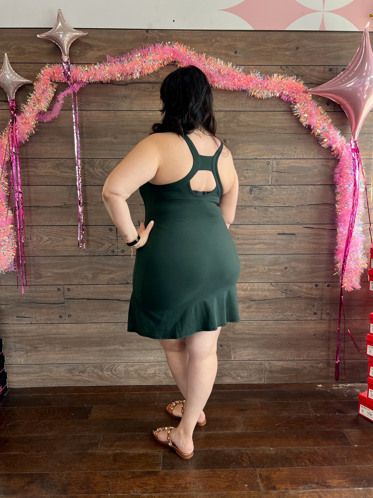 Active Romper Dark Green