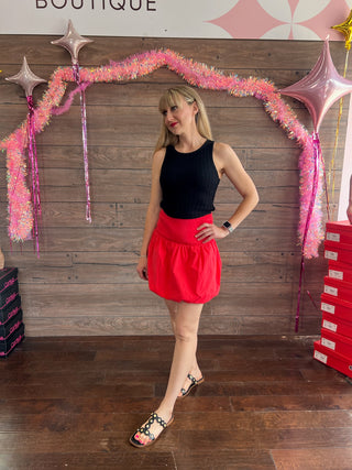 Baby Doll Tube Top Red