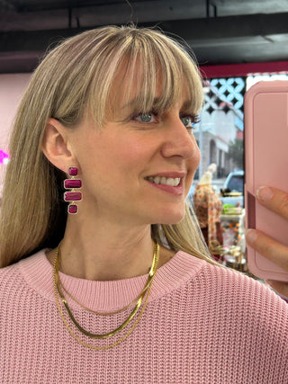 SP Quad Earrings Optic Pink