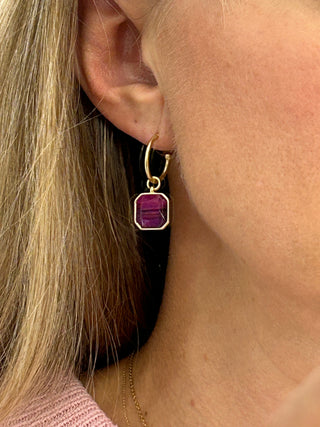 SP Chateau Convertible Hoop Earrings Optic Pink
