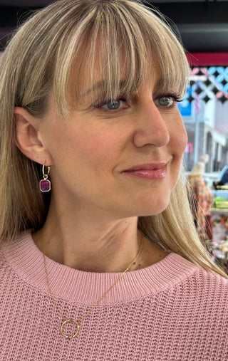 SP Chateau Convertible Hoop Earrings Optic Pink