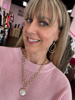 SP Naia Chunky Necklace 20" Pearlescent