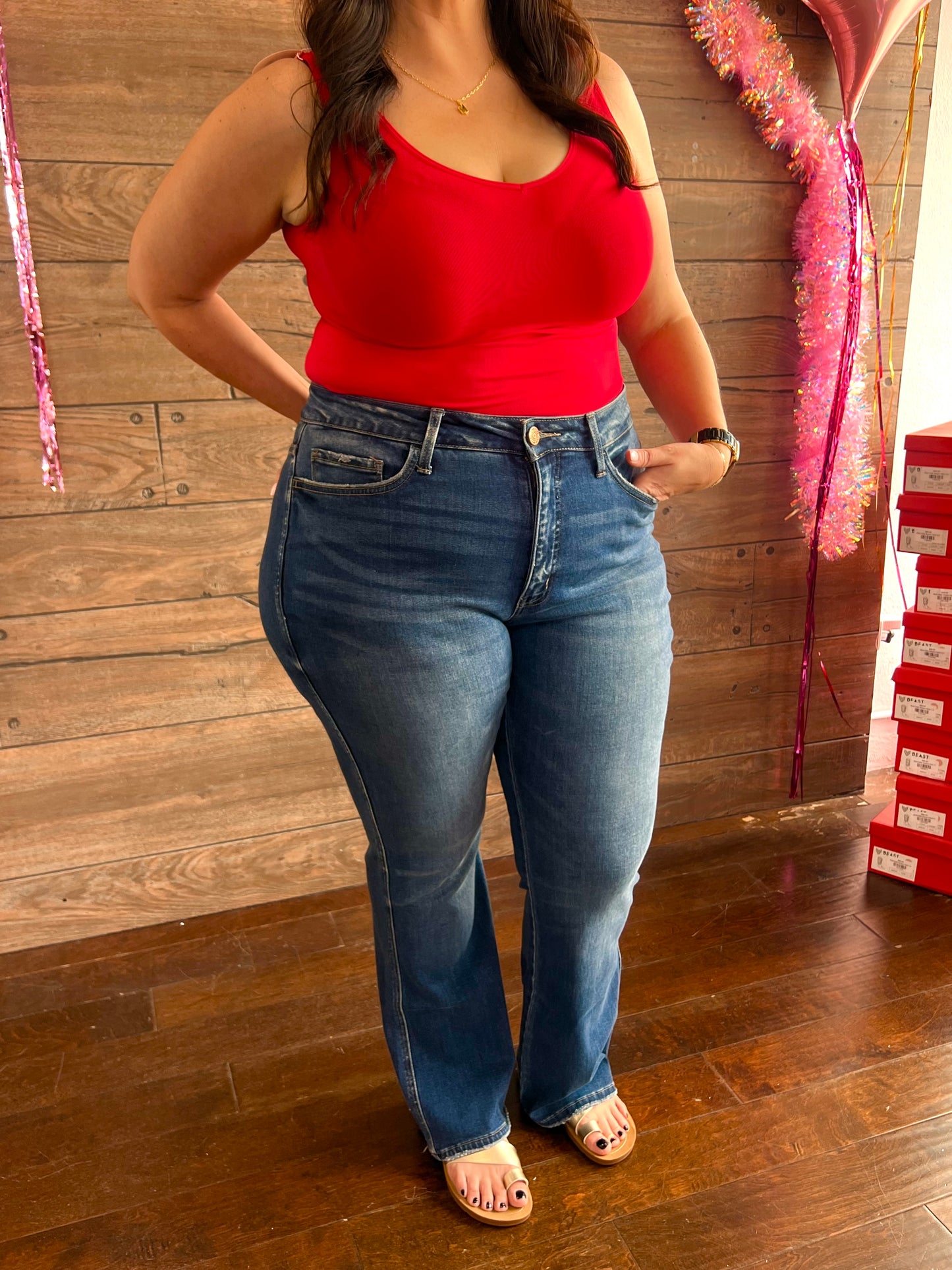 Hi Rise Bootcut Jeans
