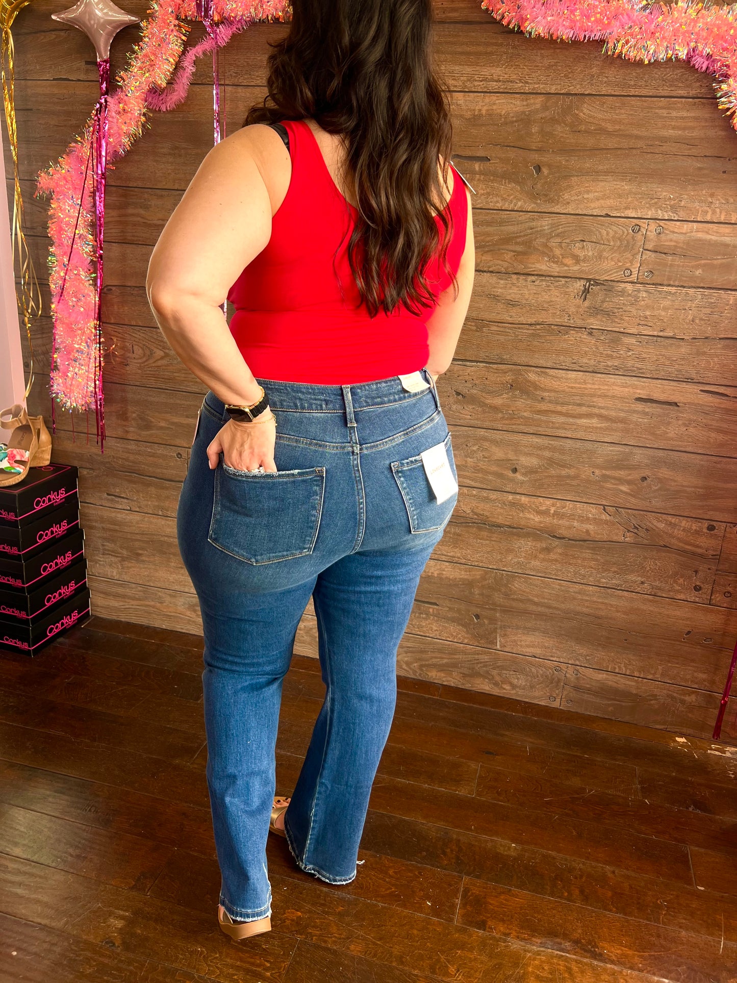 Hi Rise Bootcut Jeans