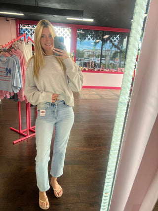 Hi-Rise Crop Straight Denim