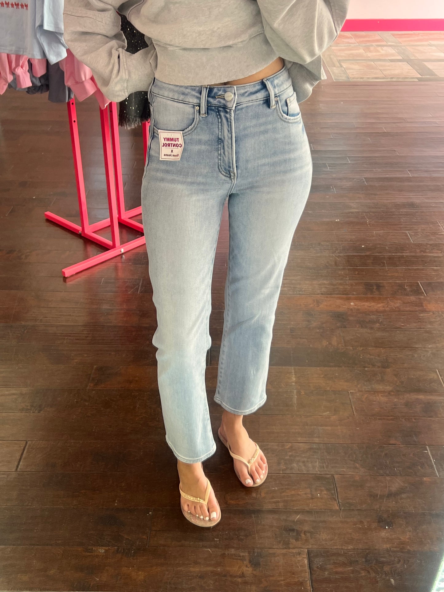Hi-Rise Crop Straight Denim