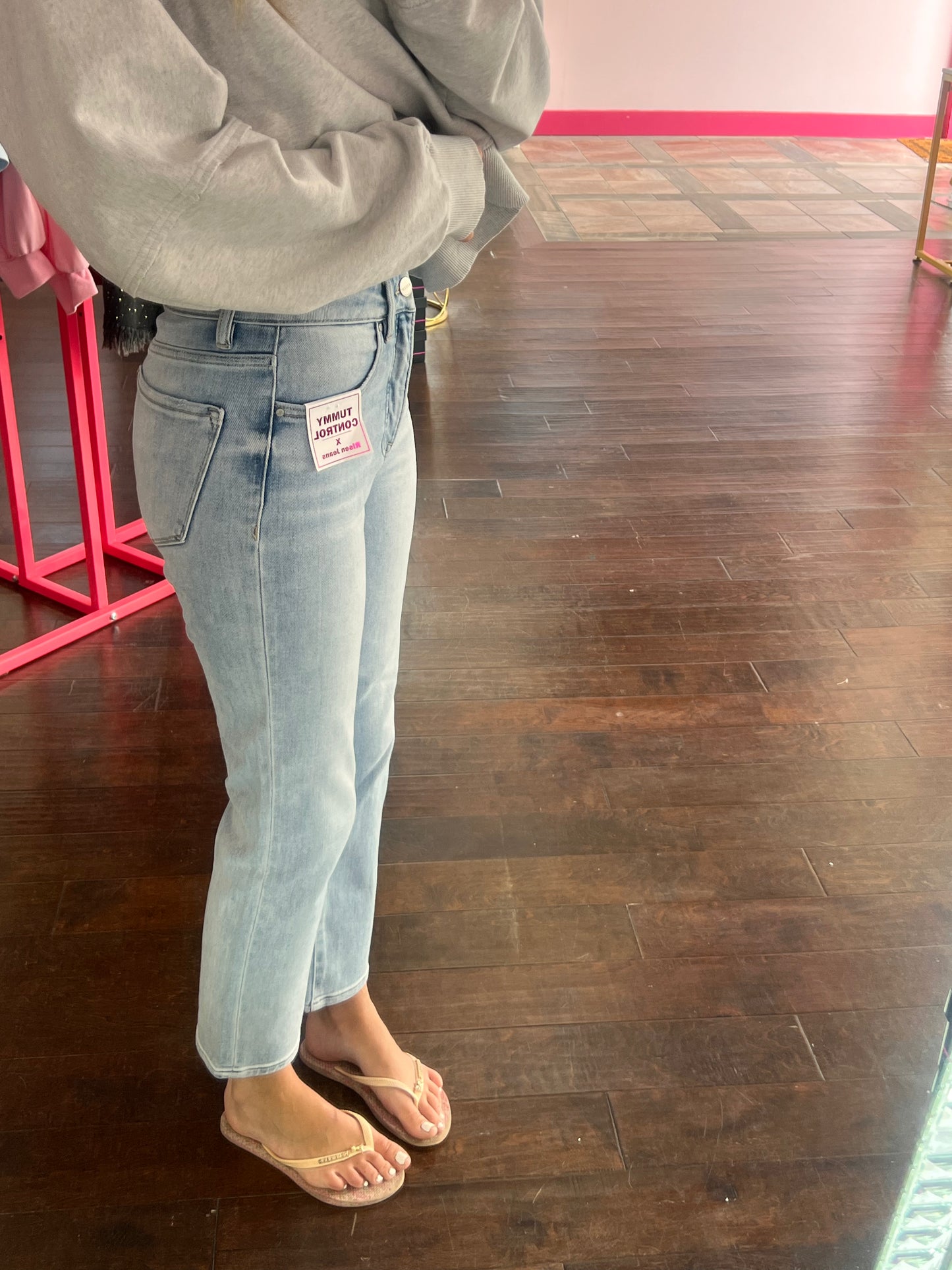 Hi-Rise Crop Straight Denim
