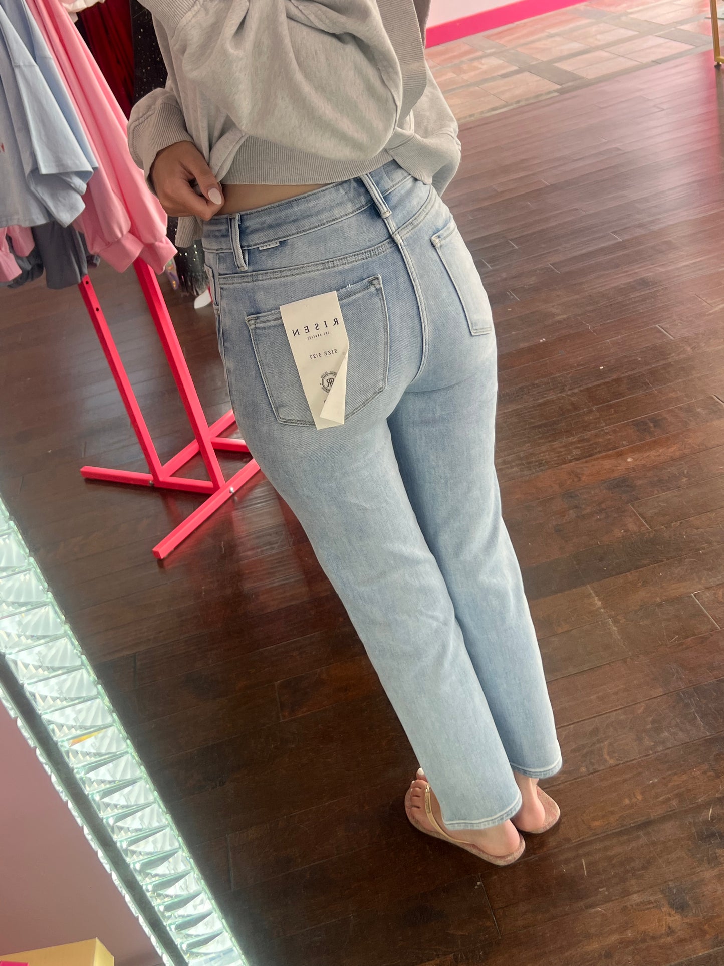 Hi-Rise Crop Straight Denim