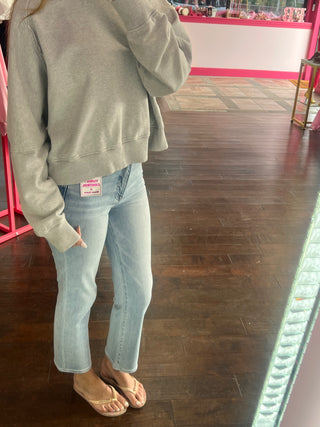 Hi-Rise Crop Straight Denim