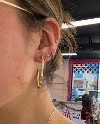 SP Fizz Hoop Earrings Crystal