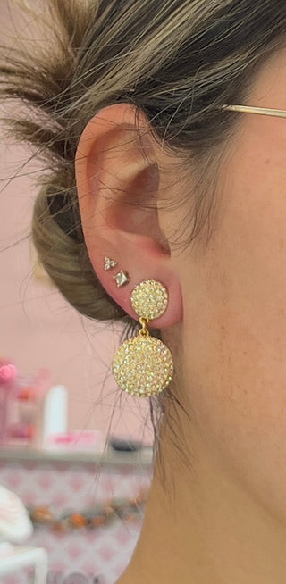 SP Dazzle Dot Earrings Crystal