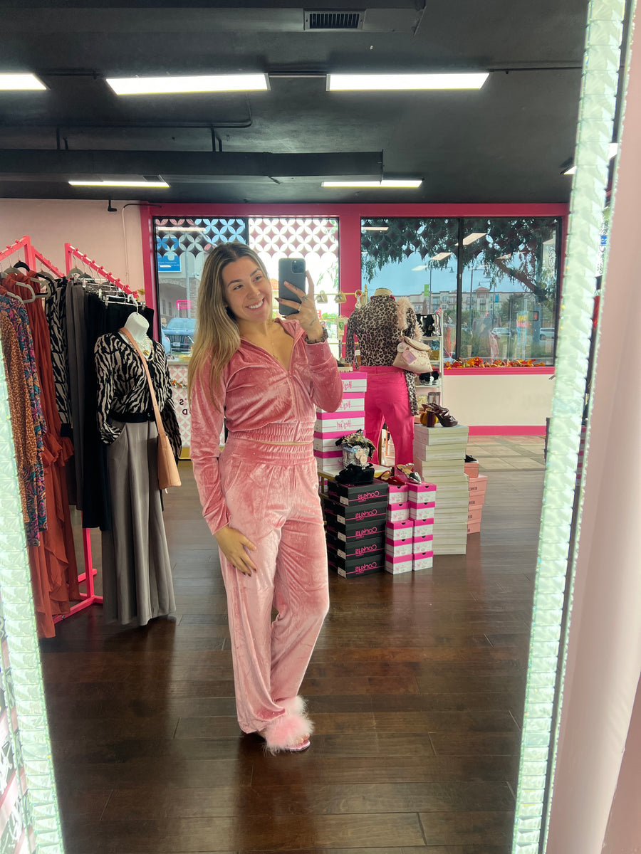 All Eyes on Me Velvet Sparkle Pants