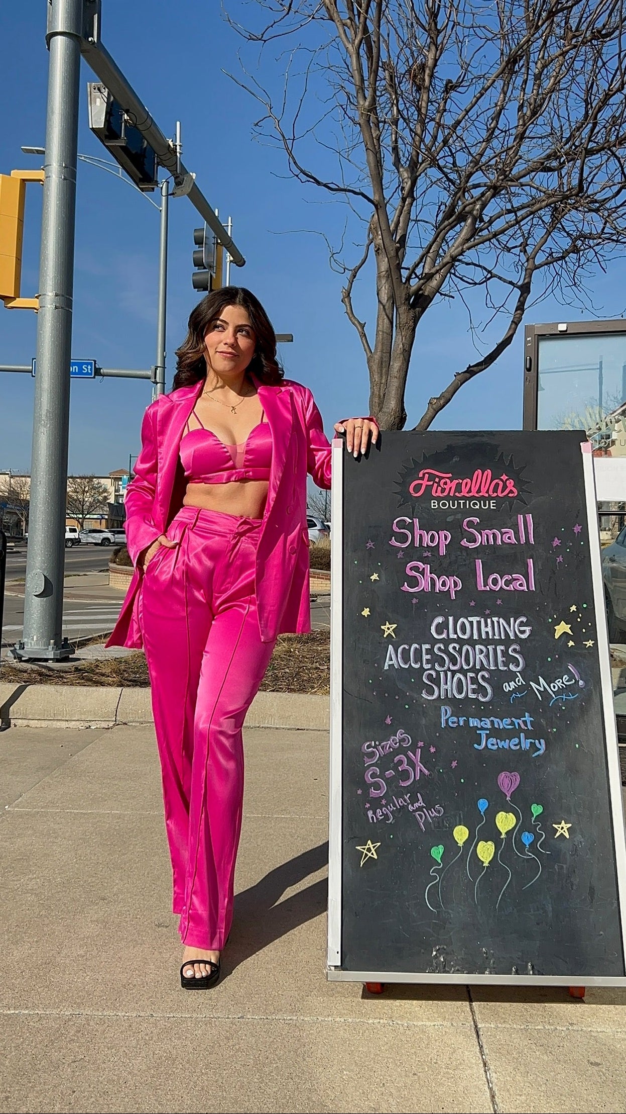 Boyfriend Trousers Hot Pink