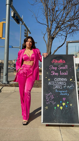Boyfriend Trousers Hot Pink