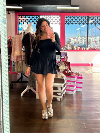 On The Go Romper Black