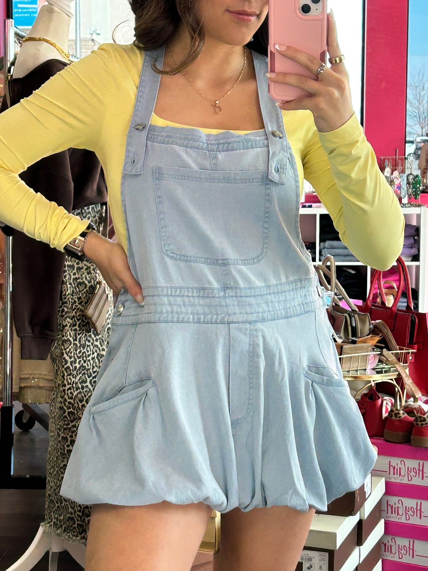 Bubble Overall Shorts