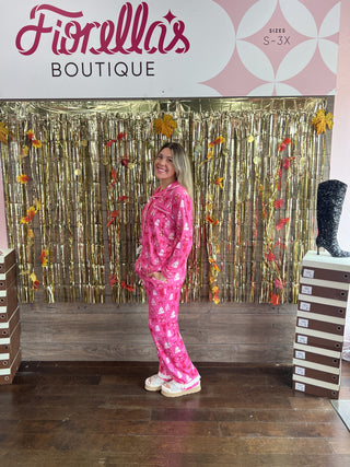 Pinkmas Ruffle Pajama Set