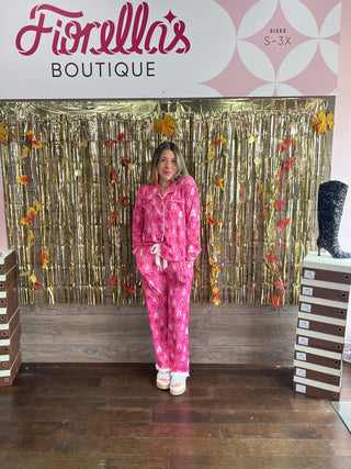 Pinkmas Ruffle Pajama Set