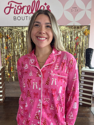 Pinkmas Ruffle Pajama Set