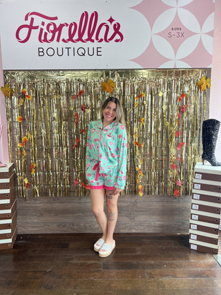 Merry & Bright Ruffle Pajama Set