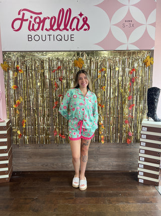 Merry & Bright Ruffle Pajama Set