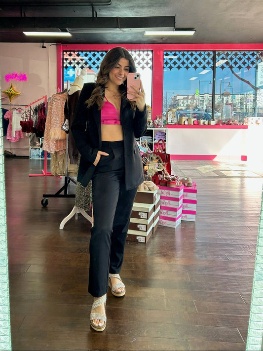 Business Casual Trousers Black