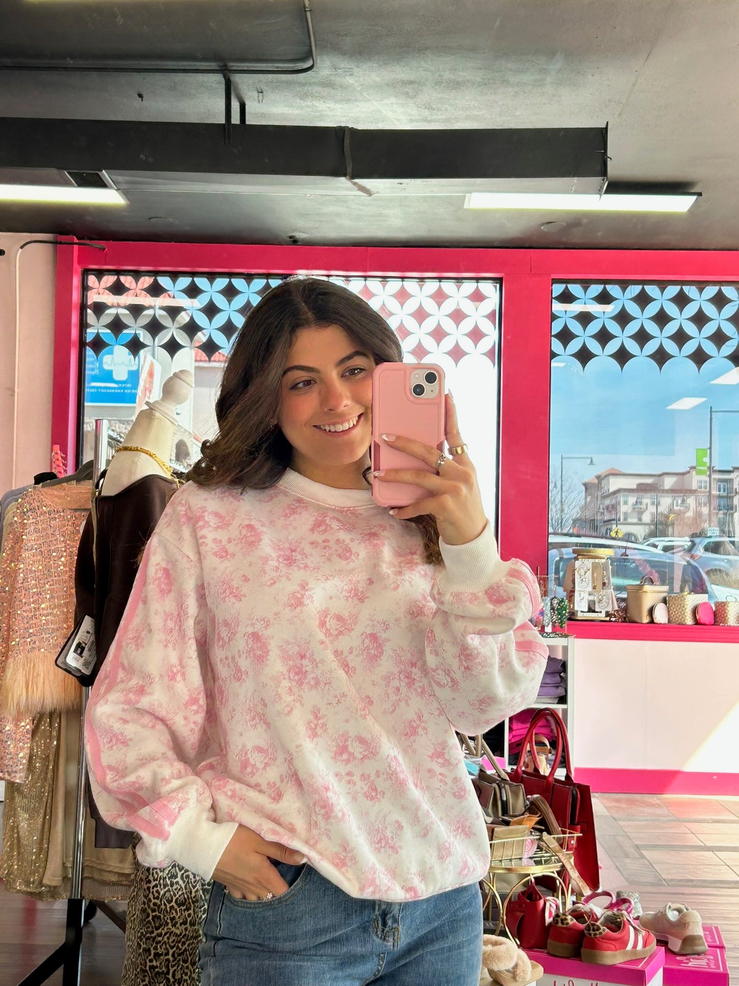 Pink Petal Crewneck