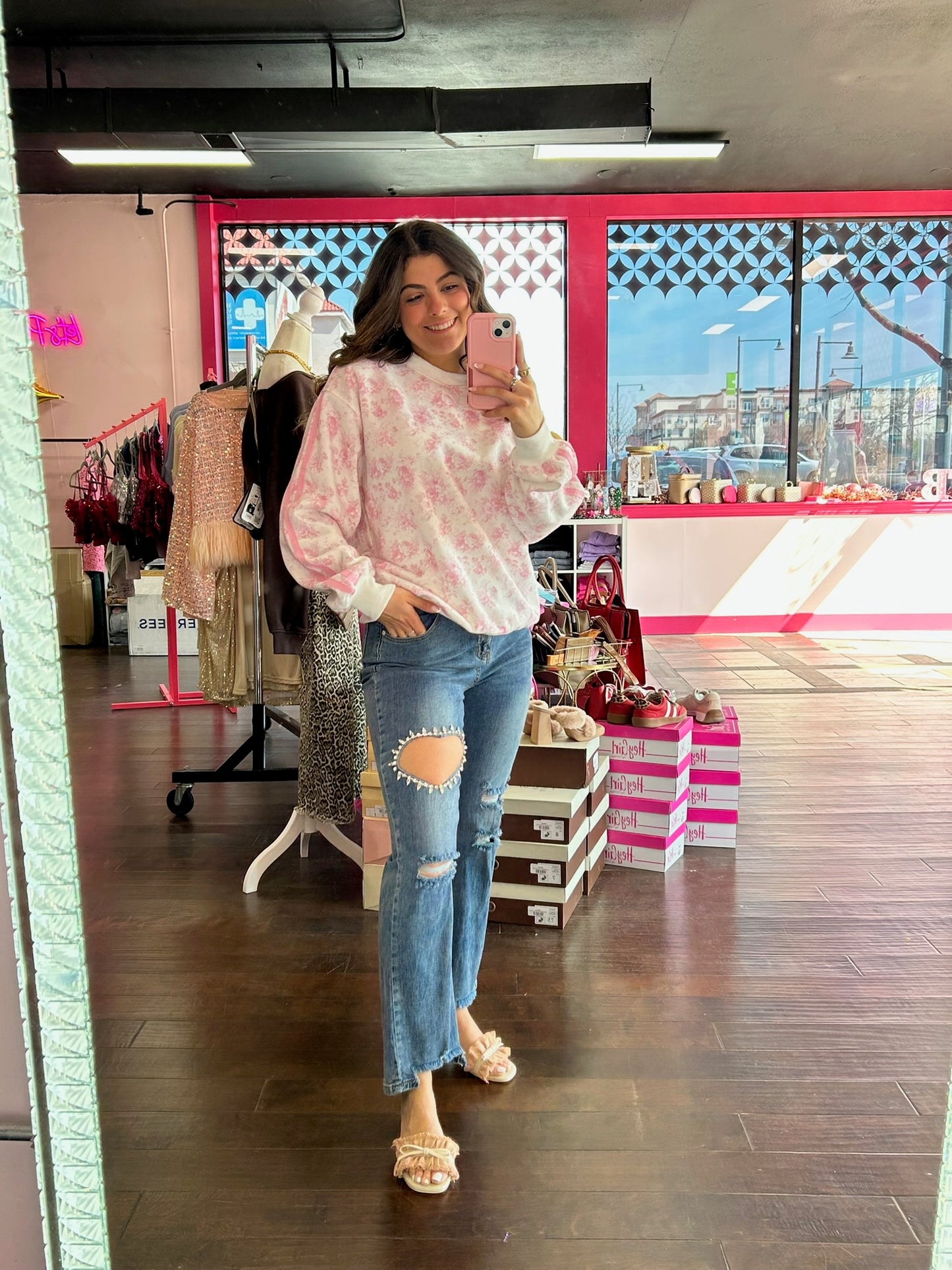 Pink Petal Crewneck