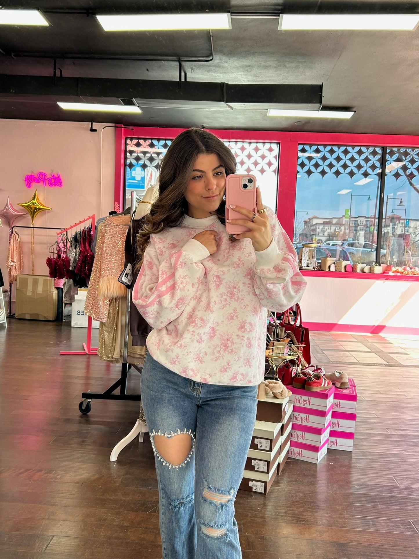 Pink Petal Crewneck