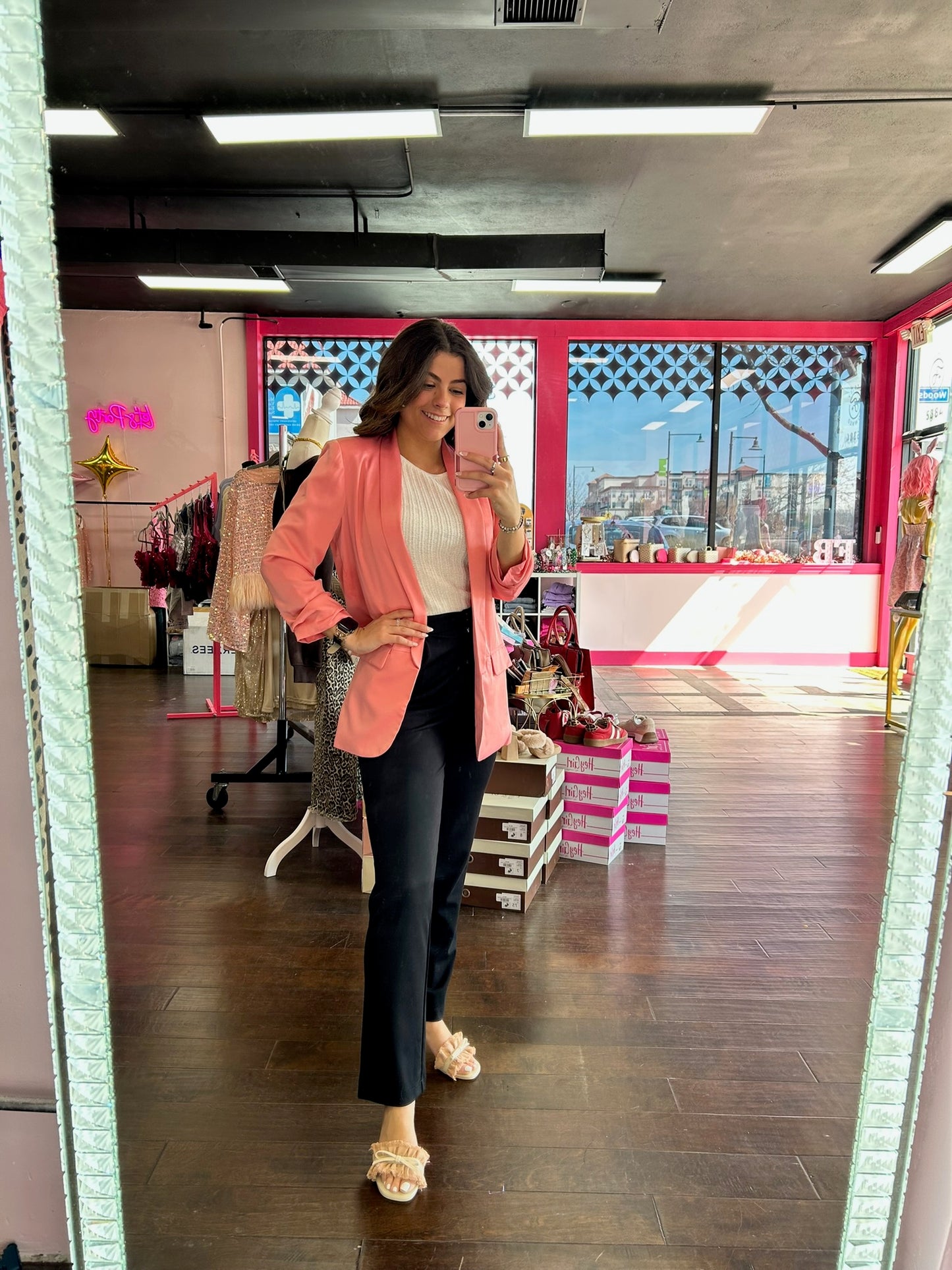 Boyfriend Blazer Peach