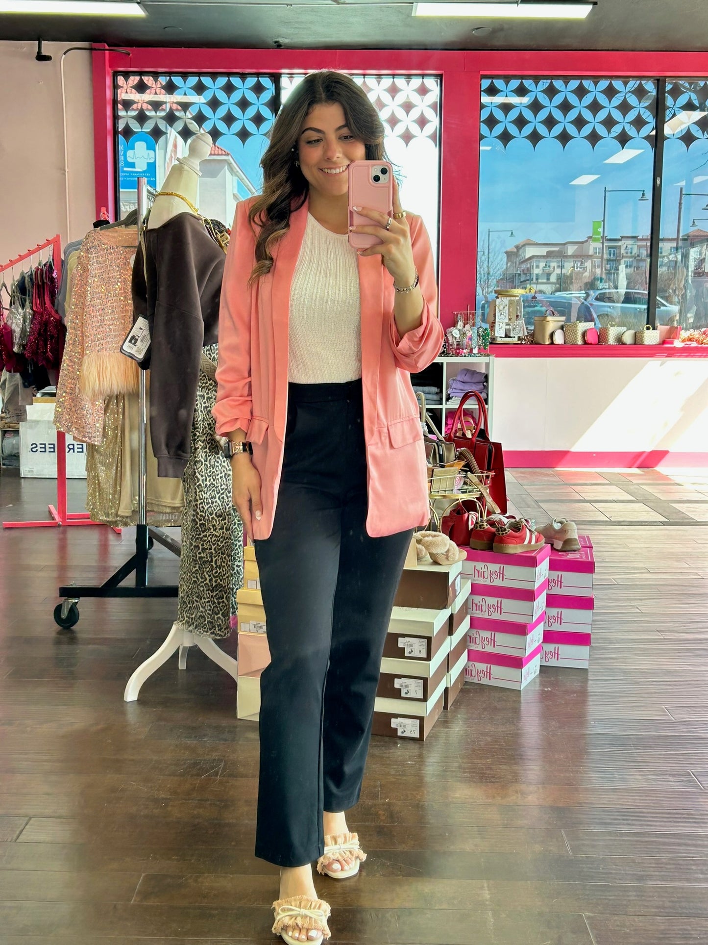 Boyfriend Blazer Peach