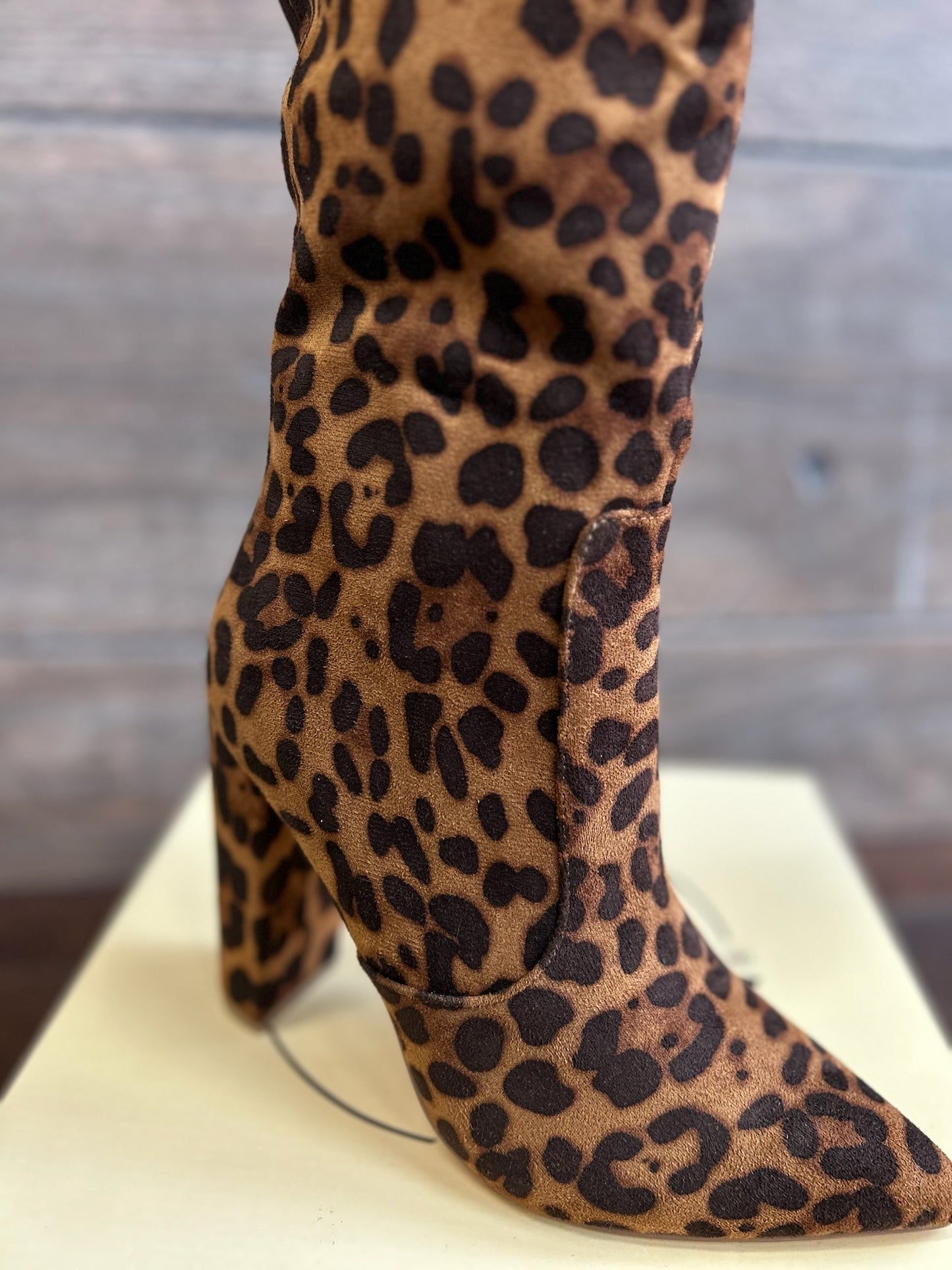 Leopard Print Knee-High Boot