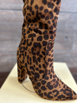 Leopard Print Knee-High Boot