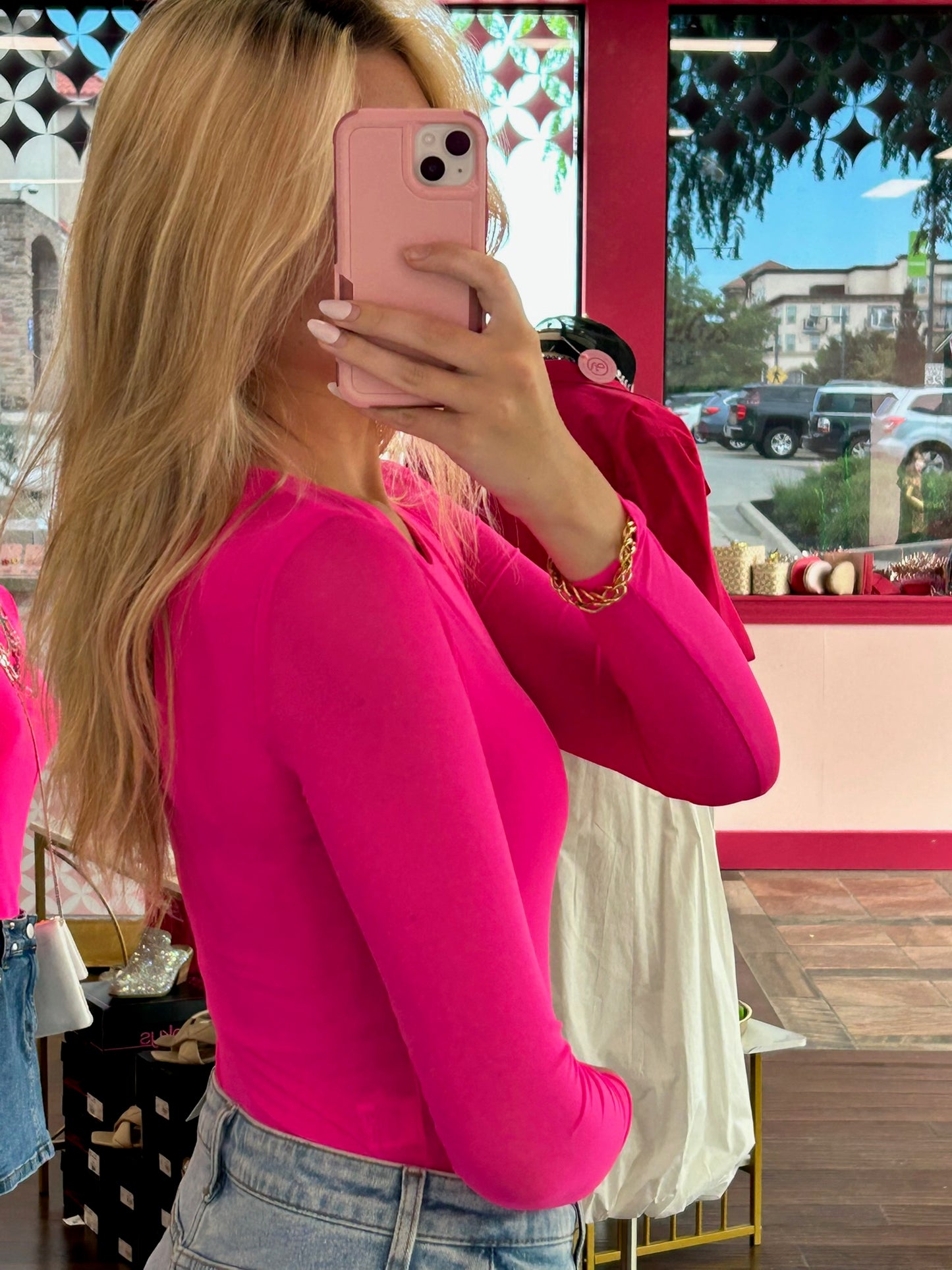 Pink Punch Mesh Bodysuit