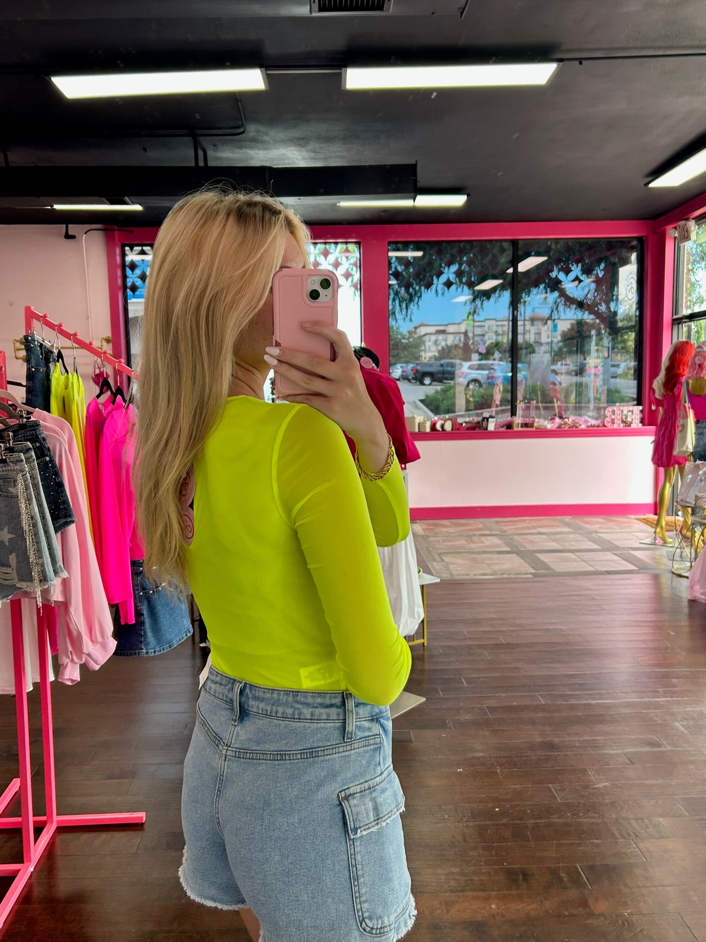 Lemon Drop Mesh Bodysuit