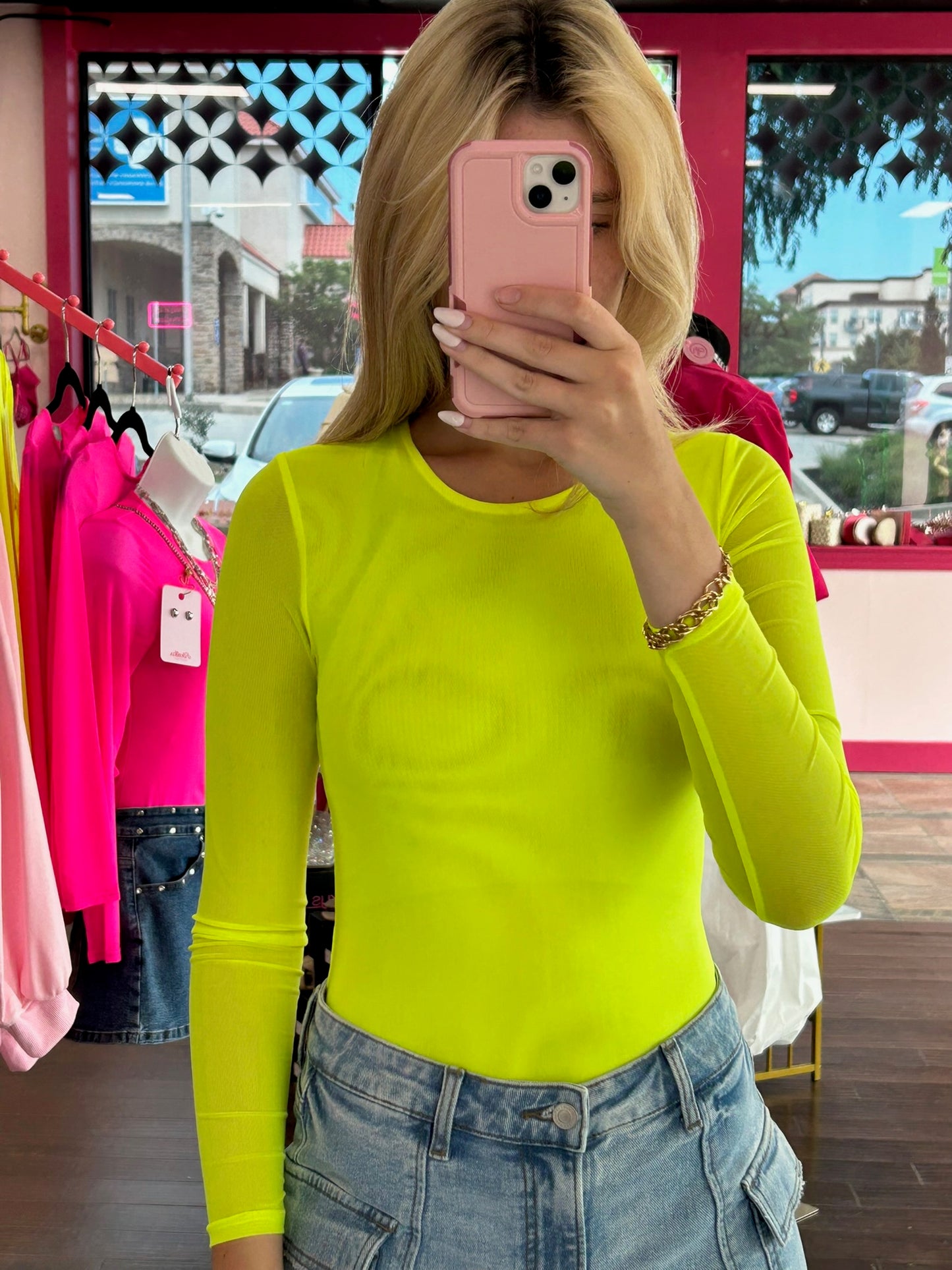 Lemon Drop Mesh Bodysuit