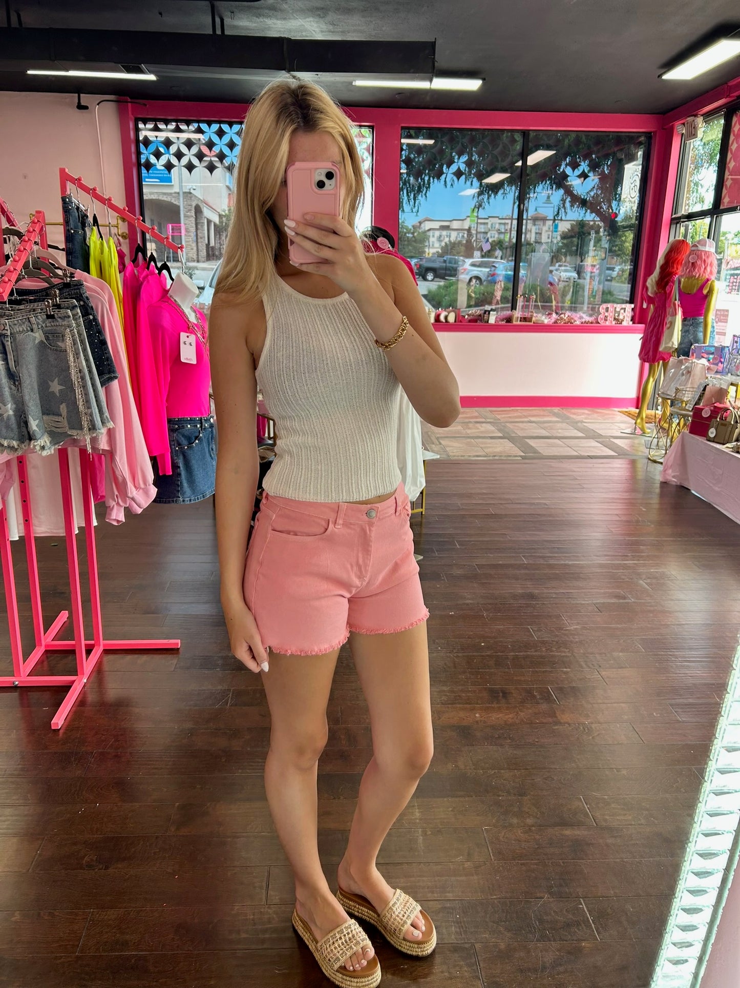 Sweater Knit Tank Ivory