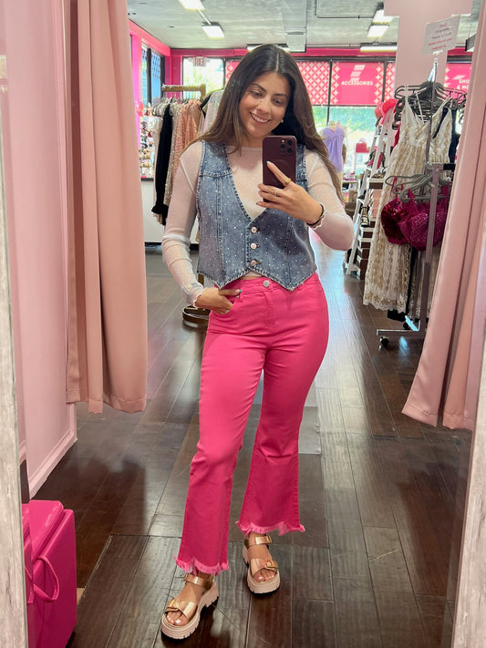 Fiorella's Pink Flare Jeans