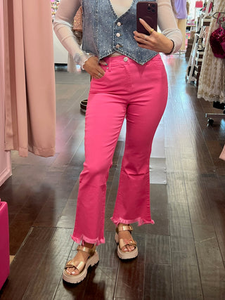 Fiorella's Pink Flare Jeans