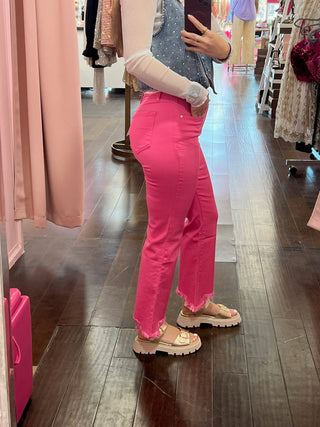 Fiorella's Pink Flare Jeans
