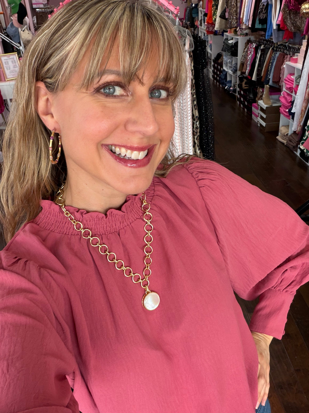 Meet Me at Rosé Blouse