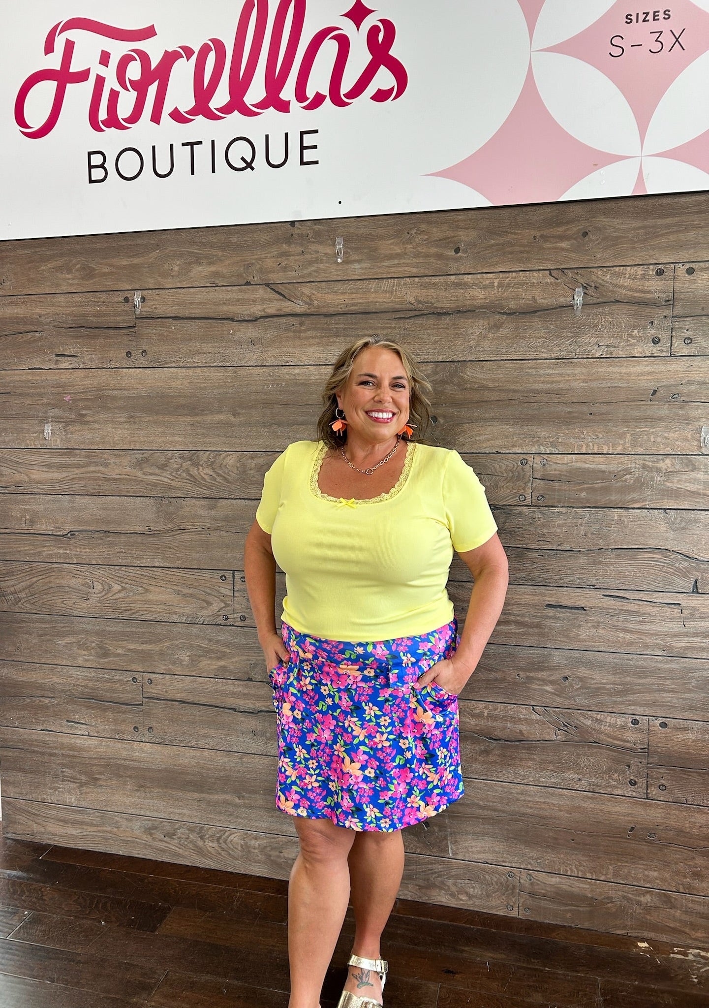 Curvy Sun-Cool Everyday Skort Floral