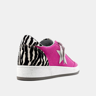 Paz Hot Pink Zebra Sneakers